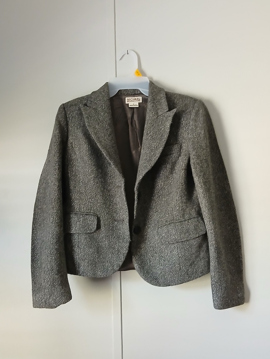 Michael Kors Jackets & Blazers - Michael Kors Gray Herringbone Tweed Blazer